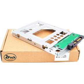 (2-Pack) 2.5" SSD to 3.5" SATA Hard Disk Drive HDD Adapter Caddy Tray CAGE Hot Swap Plug