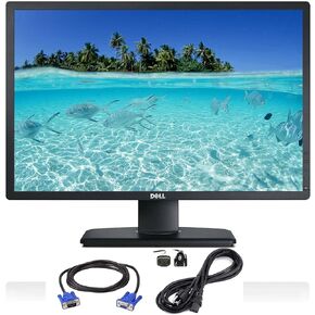 Dell P2212HB Full HD 22 inch LED Backlit Monitor, 1080p at 60 Hz, VGA & DVI, USB 2.0 Downstream, USB 2.0 Upstream, 16.7 Million Colors, 178 Degree Viewing Angle, 60/80 Refresh Rate (Renewed)