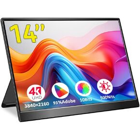 15.6 Inch 3K Touchscreen Portable Monitor, IPS 2880 * 1620,100% sRGB Mobile Monitor Eye Care Game Display Built USB-C/HDMI/Mini DP with Folding Kickstand for PC,Laptop,Game Console