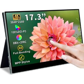 15.6 Inch 3K Touchscreen Portable Monitor, IPS 2880 * 1620,100% sRGB Mobile Monitor Eye Care Game Display Built USB-C/HDMI/Mini DP with Folding Kickstand for PC,Laptop,Game Console in Kuwait