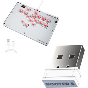 Sehawei T16 All-Button Arcade Controller and Haute42 Booter5 Dongle Adapter for HautePad/HauteBoard