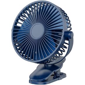 Portable Rechargeable Cordless USB Mini Cordless Fan With Grip Clip 3 Blade Strong Wind Desk Rotating Fan Pocket Air Cooler fan (Color : Green, Size : 6inch)
