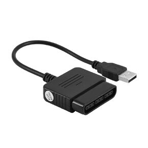 Greensen Controller Adapter for PS3 PC, Double Vibration Feedback, Analogue Digital Mode, USB Interface, Compatible with PS2 Controllers for PS3 PC, Black