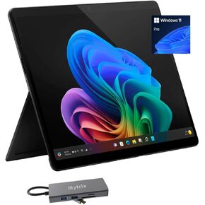 Microsoft Surface Pro 11 (16 جيجا بايت ذاكرة الوصول العشوائي | 2TB SSD) COPILOT+ PC Tablet W/11-In-1 Hub ، 13 "2.8K OLED 120Hz Touch ، Snapdragon X Elite W/AI NPU @45 TOPS ، CAMERANT AI-AI-المحسّنة ، وارون 11 PRO ، الأسود (متجدد)