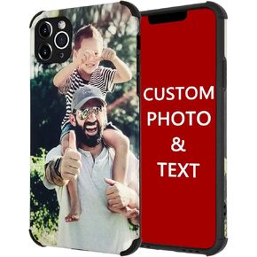 Bitrue Personalized Custom Phone Case for iPhone 16 15 14 13 12 11 Pro Max XR Xs x 8 7 5 6 Plus se 2022,Artificial Leather+TPU Material,Four-Corner airbag is Anti-Drop,Shock-Resistant Protective