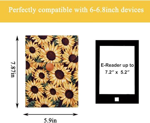 Jean Kindle Sleeve - Protective Case Compatible with Paperwhite(6''/6.8'') Padded E-Reader Cover in Kuwait