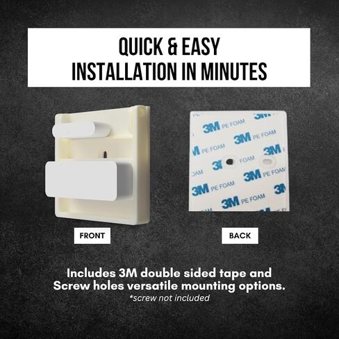 Garage Door Sensor Bracket Compatible with ADT | Universal All-in-One Mounting Kit | Fast and Easy Installation - Sensor Not Included in Saudi Arabia