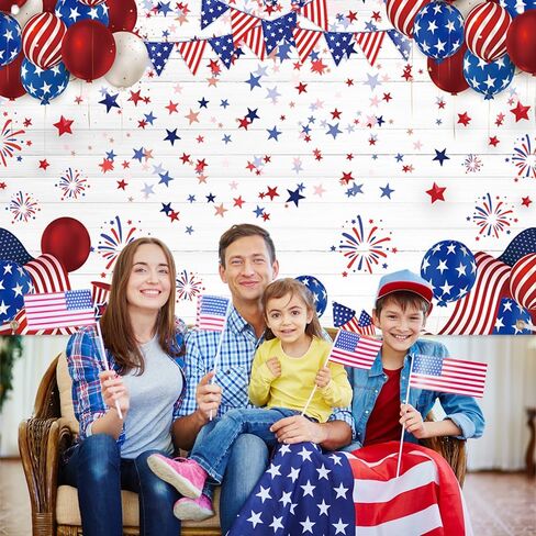 الرابع من يوليو الخلفية اللون الأحمر والأزرق للتصوير الفوتوغرافي الخلفية استقلال النجوم النجمة Strip Baloon Party Decoration Supplies Banner Photo Booth Studio70.8 × 43.3 بوصة in Kuwait