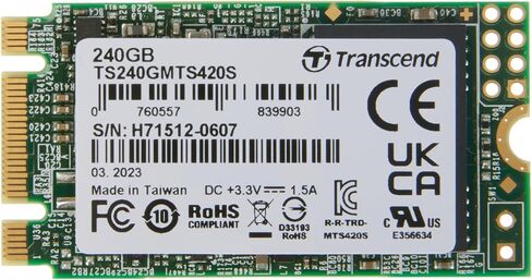 Transcend 240GB M.2 SATA III 6GB/S SSD MTS420 3D TLC Flash 42mm Form in Saudi Arabia