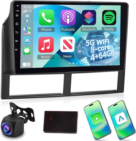 8 Core Android 4G+64G Car Radio for Jeep Grand Cherokee 1999-2004 - 9 Inch HD Touch Screen Radio with Wireless Carplay & Android Auto - DSP/Heat Dissipation Function/5G WiFi GPS + AHD Rear View Camera in Saudi Arabia