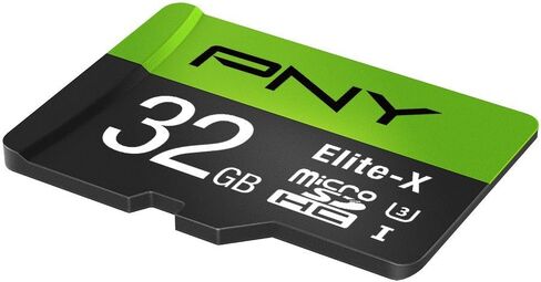 PNY Elite-X 64GB microSDXC Card with Adapter - UHS-I, U3 - up to 90MB/sec (P-SDU64U390EX-GE) in Kuwait