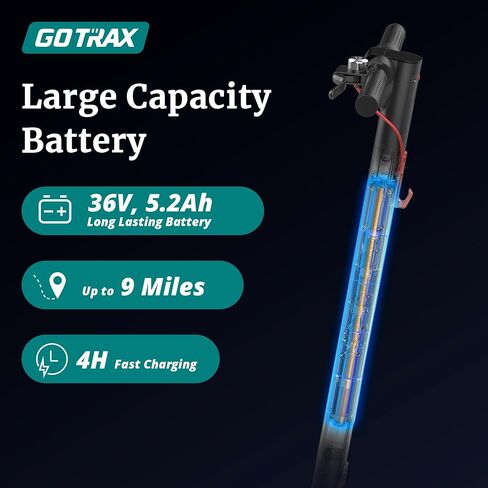 سكوتر كهربائي جوتراكس للبالغين، سكوتر رياضي GXL V2 مقاس 8.5 بوصة إطار هوائي بحد أقصى 12 ميل سرعة قصوى 15.5 ميل في الساعة، EABS وفرامل قرصية خلفية مع نظام تثبيت السرعة، قابل للطي in Kuwait
