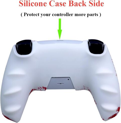 IVYUEEN Anti-Slip Printing Protective Skin for PlayStation 5 PS5 Controller Graffiti Blood Silicone Case for DualSense Wireless Controller with Touch Pad Sticker Accessories in Saudi Arabia