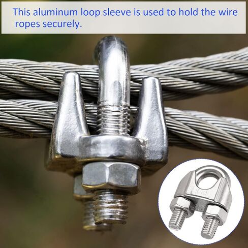Wire Rope Clamp - 5/8" Wire Cable Clip Fastener, Apply to Outdoor/Garden(M16) in Saudi Arabia