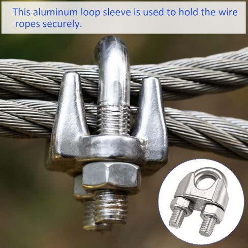 Wire Rope Clamp - 5/8" Wire Cable Clip Fastener, Apply to Outdoor/Garden(M16) in Saudi Arabia