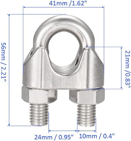 Wire Rope Clamp - 5/8" Wire Cable Clip Fastener, Apply to Outdoor/Garden(M16) in Saudi Arabia