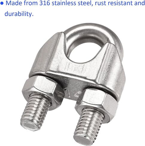 Wire Rope Clamp - 5/8" Wire Cable Clip Fastener, Apply to Outdoor/Garden(M16) in Saudi Arabia