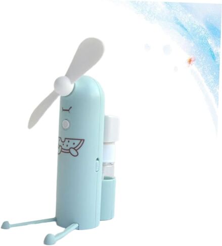 مراوح ممسوكة يدويًا 1PC شكل Mini Fan Holder Cartoon Phone Spray Reckerable Water USB مروحة (اللون: أخضر ، الحجم: 12.5x10.3 سم) in Saudi Arabia