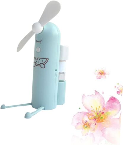 مراوح ممسوكة يدويًا 1PC شكل Mini Fan Holder Cartoon Phone Spray Reckerable Water USB مروحة (اللون: أخضر ، الحجم: 12.5x10.3 سم) in Saudi Arabia