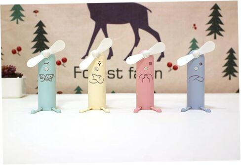 مراوح ممسوكة يدويًا 1PC شكل Mini Fan Holder Cartoon Phone Spray Reckerable Water USB مروحة (اللون: أخضر ، الحجم: 12.5x10.3 سم) in Saudi Arabia