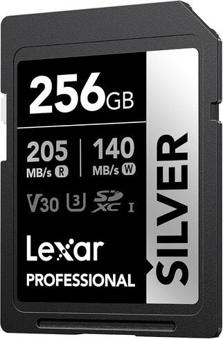 LEXAR Professional Silver 128GB 2-Pack SDXC UHS-I بطاقة ذاكرة ، حتى 205 ميجابايت/ثانية ، 140 ميجابايت/ثانية ، الفئة 10 ، U3 ، V30 ، بطاقة SD للمصورين المحترفين ، مصورين الفيديو ، المتحمسون in Kuwait