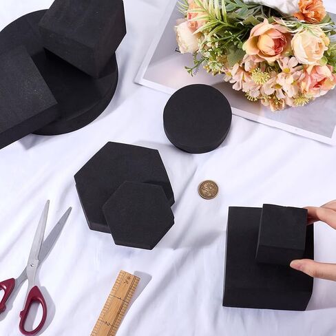 Creatcabin 8pcs 8 أنماط الدعائم الهندسية المكعبات ، مجموعة من الرغوة الصلبة ، قواعد العرض ، الدعائم ، مربعة ، مربع ، الدعائم ، الدعائم ، in Kuwait