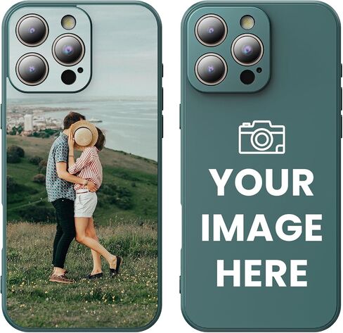 Custom Phone Case for 16,16Plus,16Pro, 16Pro Max,15 14 13 12 11Personalized Printed Design Shockproof Heavy Duty Protection, Friend Family Birthday, Made in USA (Black) in Saudi Arabia