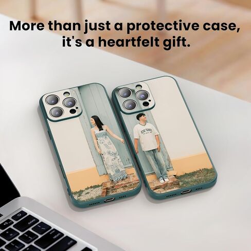 Custom Phone Case for 16,16Plus,16Pro, 16Pro Max,15 14 13 12 11Personalized Printed Design Shockproof Heavy Duty Protection, Friend Family Birthday, Made in USA (Black) in Saudi Arabia
