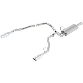 BORLA 140307 Cat-Back Performance Exhaust System 2009 Dodge Ram 1500 V8 & 2010-2018 Ram Classic 1500 V8 S-Type Sound T-304 Stainless Steel Dual Split Rear Exit Single 4" Round Chrome Tips Each Side