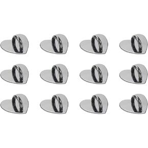 12Pcs Phone Charm Hook Adhesive Metal Phone Finger Grip Hook Cell Phone Ring Holder Stand for DIY Accessories (Purple, Heart Shaped)