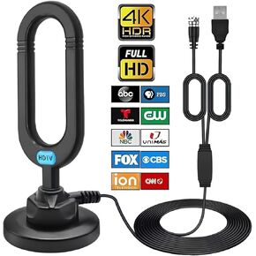 TV Antenna - Digital Antenna for Smart TV Indoor 2023 Newest Clear 4K HD 1080p Digital TV Antenna Up to 380 Miles Long Range Local Channels Indoor Outdoor Amplifier Signal Booster HDTV Cable