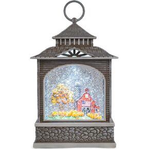 Roman 133334Led Swirl Lantern Farm Pumpkins, 10.5 inch, Multicolor