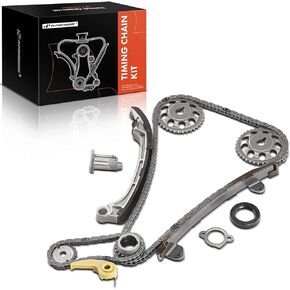 A-Premium Engine Timing Chain Kit W/Sprocket [fits DOHC, 4Cyl 2.0L 2.4L] Compatible with Toyota Camry 2002-2009, Corolla, Highlander 2001-2007, Matrix, RAV4 2001-2008, Solara 2002-2008, [1AZFE 2AZFE]