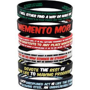 Elevate Resilience: Stoic Strength - Motivational Rubber Bracelets, Silicone Wristbands With Inspirational Quotes And A Philosophical Touch For Daily Empowerment