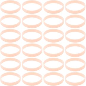 Glow Silicone Wristbands 100Pcs Glow in the Dark Wristband Blank Silicone Wristband for Adults Teens Running Sports Fashion Party Accessories