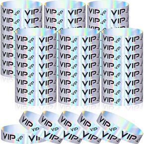 1200 جهاز كمبيوتر شخصى VIP الأساور الأساور البلاستيكية للأحداث بريق الفضة زي حزب الأساور أساور للماء المعصم العصابات الذراع العصابات للأحداث والحفلات الموسيقية المعارض مهرجان