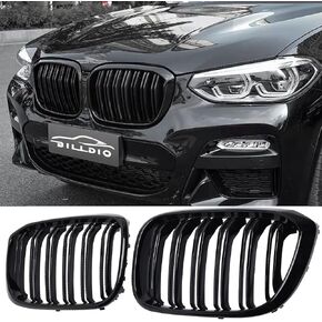 F25 Grille - M Color Front Bumper Kidney Grill Compatible with X3 2011 2012 2013 F25 Double Slats Grill（2 PCS）