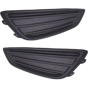 2 x Front Bumper Left + Right Bumper Fog Light Lamp Cover Trim Grille Grill Replacement for 2015-2018 Ford Focus