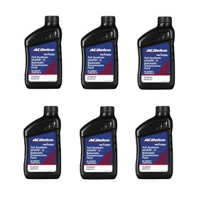 ACDelco 109243 Dexron-VI Full Synthetic Automatic Transmission Fluid 1 Quart (6 Pack)