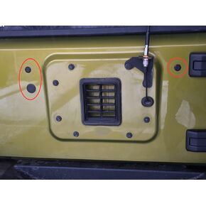 Plastic Tailgate Plug Set for Jeep JK Wrangler Tramp Stamp Spare Tire Carrier Delete