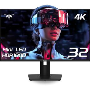 شاشة LED صغيرة مقاس 32 بوصة بدقة 4K، IPS سريعة، شاشة ألعاب MPRT HDR1000 144 هرتز 1 مللي ثانية، النوع C 45 وات، HDMI/DP/USB، ضوء RGB، ضبط الدوران/الارتفاع/الإمالة، VESA، شاشة كمبيوتر للألعاب والمصمم in Kuwait