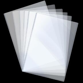 8.5"x 11" ISO Rigid Print Protectors Clear Rigid Sheet Protectors Plastic Paper Page Protector Photo Plastic Sleeves Hard Plastic Document Holder Photo Card Holder (6 Pcs)