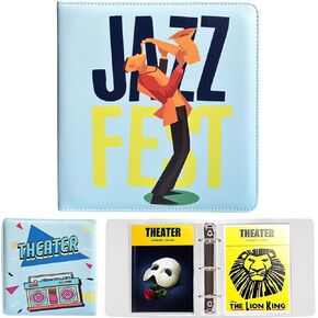 غلاف Playbill بأكمام 50، حامل Playbill يناسب Broadway 5.5 x 8.5 Playbill، غلاف مسرح عالي التحمل ذو 3 حلقات لعشاق المسرح أو جامعي Playbill