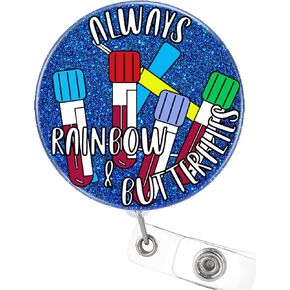 Plifal Badge Reel Holder Retractable with ID Clip for Nurse Nursing Name Tag Card Funny Nurse in Progress Nursing Student Teacher Doctor RN LPN Medical Assistant Work Office Alligator Clip