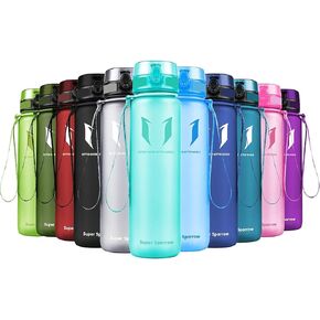 Super Sparrow Water Bottle - 12 oz/17 oz/25 oz/32 oz - BPA Free Tritan Water Bottles - One Touch Opening - Leak-proof Plastic Bottle - Kids Water Bottle for Office, Gym, Outdoor, Sports