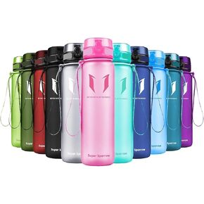 Super Sparrow Water Bottle - 12 oz/17 oz/25 oz/32 oz - BPA Free Tritan Water Bottles - One Touch Opening - Leak-proof Plastic Bottle - Kids Water Bottle for Office, Gym, Outdoor, Sports
