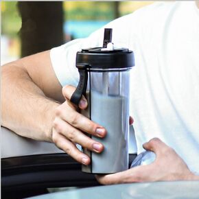 Creative Water Cup,One Cup of Two Different Drinks Two Straws Couple Outdoor 600ml Drinking Cup for Camping Hiking Backpacking Travel Office 1,C