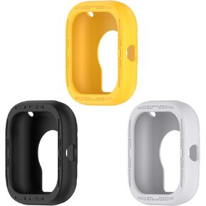 غطاء حماية مناسب لساعة Redmi Watch 4، 3 عبوات من مادة TPU الناعمة المقاومة للخدش، غطاء حماية شفاف وإطار ممتص للصدمات لساعة Redmi Watch 4 الذكية (أصفر رمادي أسود)