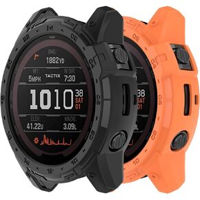 Compatible with Garmin Tactix 7 AMOLED Case, Scratch-Resistance TPU Military Protection Rugged Cover Case for Garmin Tactix 7 AMOLED Smartwatch Accessories (6Colors)