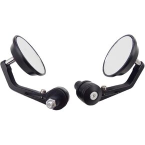 Motorcycle CNC Handle Bar End Mirrors 3"Round 7/8" for Yamaha Suzuki